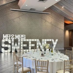 LED Light Up Mr and Mrs Topper Light