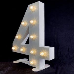 Number 4 Giant LED Number Light