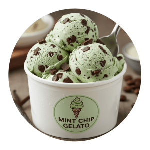 Mint Chocolate Chip Ice Cream by Precious Events