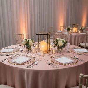 Polished Gold Tabletop Plinth Centrepiece with Trio of Ivory LED Candles